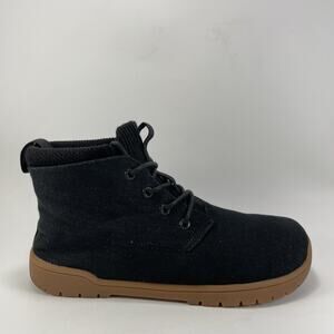 Feelgrounds Chukka Boots Womens Size 9 Black Lace Up Gum Sole, Mens 7 Minimal